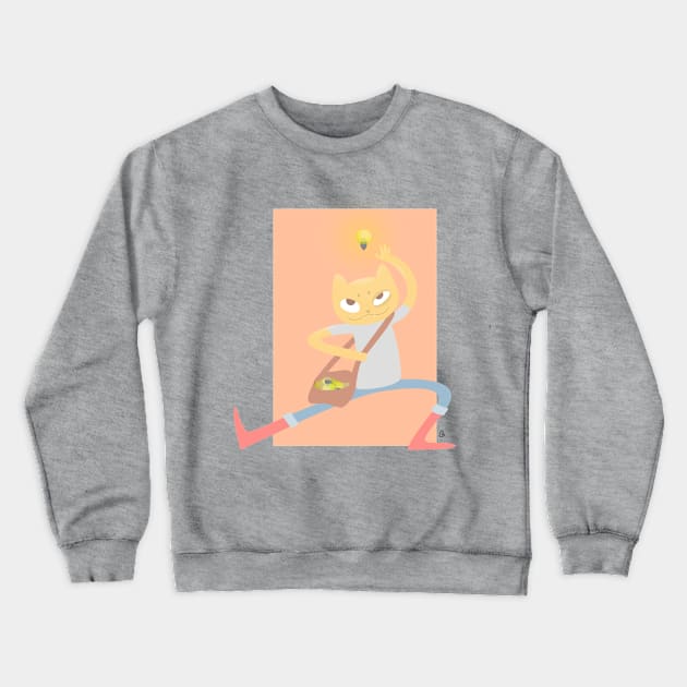 cat thief Crewneck Sweatshirt by grouchy25penguin